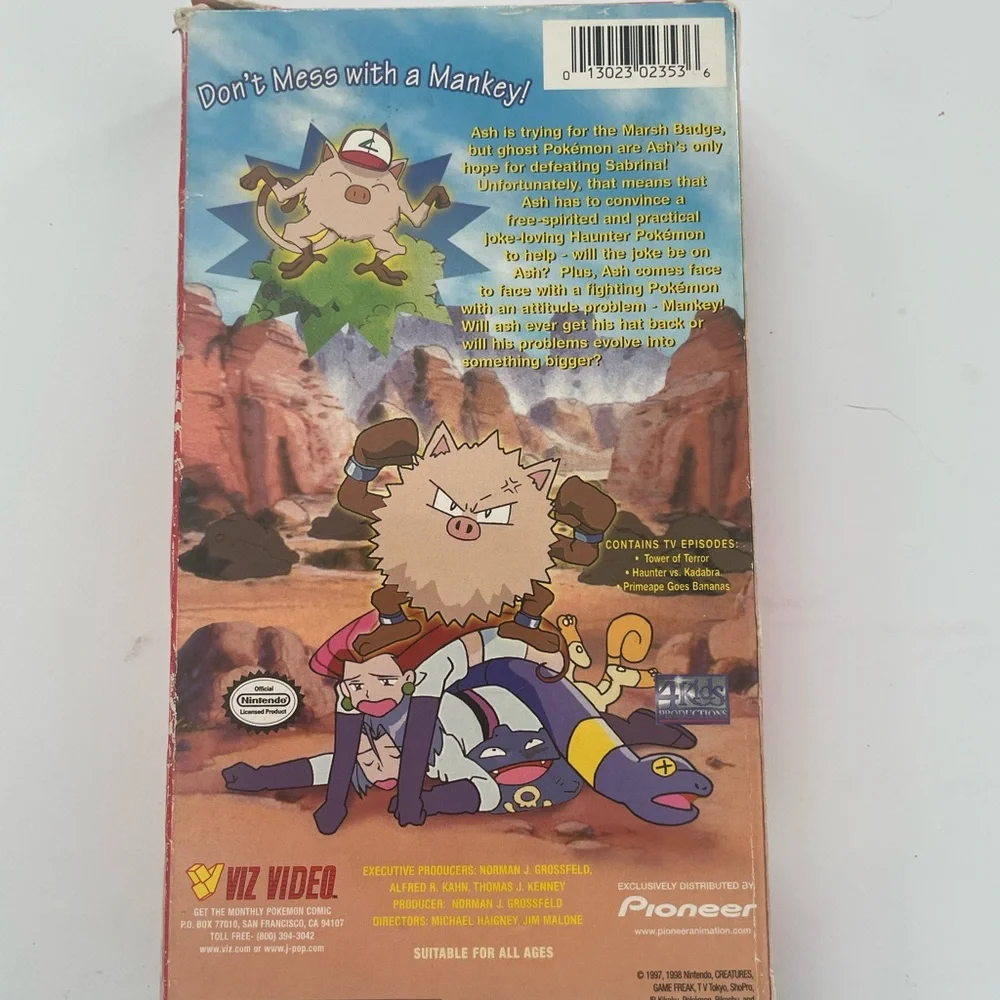 Pokémon VHS - Ash and Mankey Adventure - Picture 2 of 3